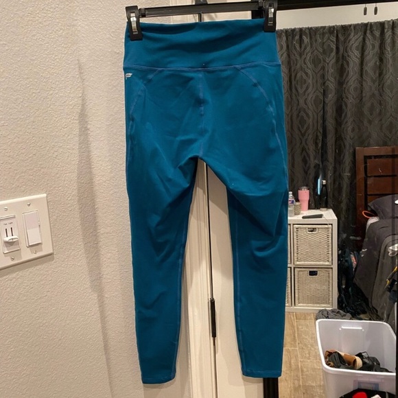 Dark Blue Teal Fabletics Powerhold Highwaisted Legging Small - Picture 2 of 3